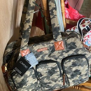 Joan and David NWT camp weekender with bling trim